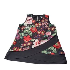 New York & Company Floral Top Sleeveless Size XS